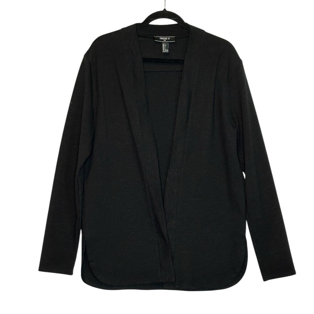 Forever 21 black open front cardigan size Small